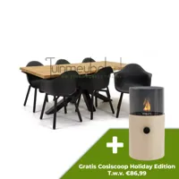 Tuinstoel Montreux zwart/zwart met Spectral tafel 200 cm