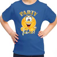 Verkleed T-shirt voor meisjes - Party Time - blauw - carnaval - feestkleding voor kinderen