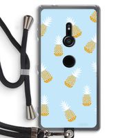 Ananasjes: Sony Xperia XZ2 Transparant Hoesje met koord