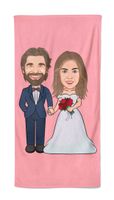 Cartoon Handdoek Bridal Couple - Pillow Buddies