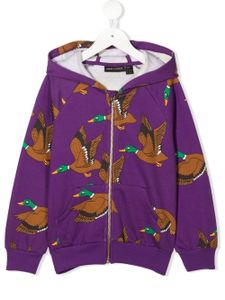 Mini Rodini sweat Ducks à fermeture zippée - Violet