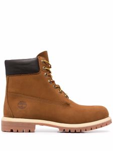 Timberland bottines en cuir à lacets - Marron