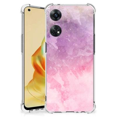 Back Cover OPPO Reno8 T 4G Pink Purple Paint Back Cover OPPO Reno8 T 4G Pink Purple Paint