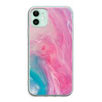 Roze explosie: iPhone 11 Transparant Hoesje