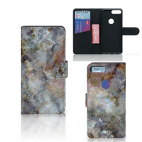 Alcatel 1S (2019) Bookcase Marmer Grijs - thumbnail