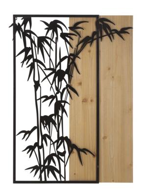 WANDPANEEL BAMBOE IJZER EN HOUT CM 58X2X80