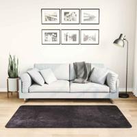 VidaXL Vloerkleed wasbaar anti-slip 80x150 cm antracietkleurig
