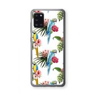 Kleurrijke papegaaien: Samsung Galaxy A31 Transparant Hoesje