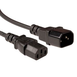 ACT AK5216 Voedingskabel C13 - C14 Zwart - 3 meter