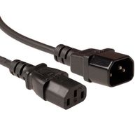 ACT AK5216 Voedingskabel C13 - C14 Zwart - 3 meter
