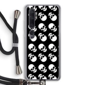Musketon Skulls: Xiaomi Mi Note 10 Pro Transparant Hoesje met koord