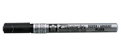Sakura pen-touch permanentmarker kalligrafie 1.8 mm zilver