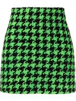 MSGM minijupe en laine à motif pied-de-poule - Vert