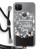 Diamonds: Pixel 4a Transparant Hoesje met koord