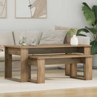 Koffietafel Set 2 pcs Artisan Eiken Bewerkt hout