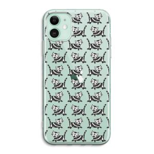 Zwarte poes: iPhone 11 Transparant Hoesje