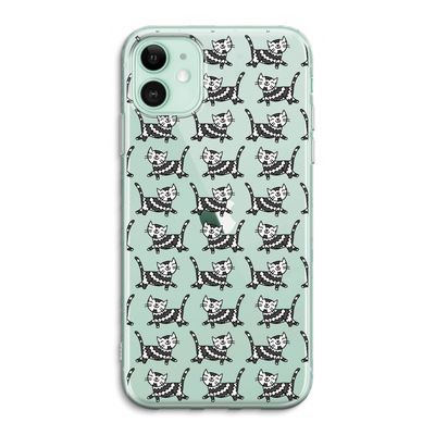 Zwarte poes: iPhone 11 Transparant Hoesje