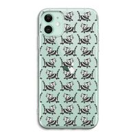 Zwarte poes: iPhone 11 Transparant Hoesje