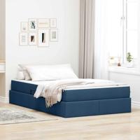 Opbergbed met matras met matras Blauw 120 x 200 cm Polyester
