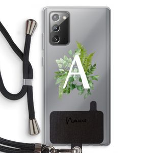 Green Brush: Samsung Galaxy Note 20 / Note 20 5G Transparant Hoesje met koord