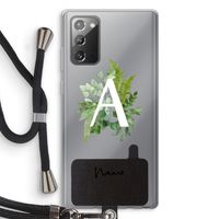 Green Brush: Samsung Galaxy Note 20 / Note 20 5G Transparant Hoesje met koord