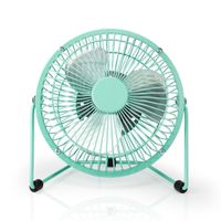 Nedis FNDK1TQ15 Metalen Miniventilator 15 Cm Diameter Usb-voeding Turquoise - thumbnail