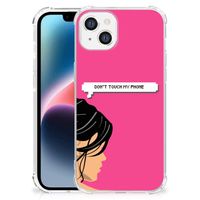 Apple iPhone 14 Plus Anti Shock Case Woman Don't Touch My Phone - thumbnail