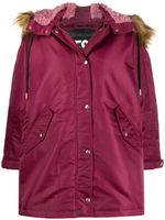 Diesel manteau oversize à capuche - Rouge