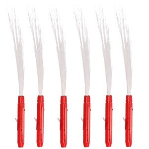 Set van 10x stuks fiber LED licht stick rood