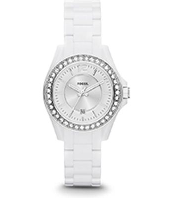 Horlogeband Fossil ES3251 Kunststof/Plastic Wit 14mm