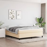 Boxspringframe stof crmekleurig 180x200 cm - thumbnail