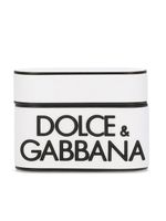 Dolce & Gabbana étui d'Airpods à logo imprimé - Blanc