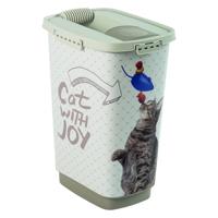 Rotho cody cat pet food container 25l cappuccino/zand