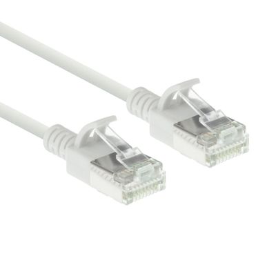ACT DC6900 LSZH U/FTP CAT6A Datacenter Slimline Patchkabel Snagless | RJ45 Connectoren | Wit | 50 cm