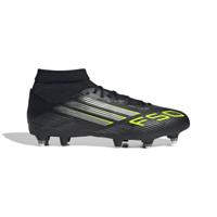 adidas F50 League Mid IJzeren-Nop Voetbalschoenen (SG) Zwart Zilver Neongeel