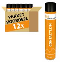12 stuks Contactlijm Spray 750ml - pakketvoordeel