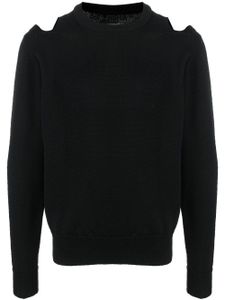 Jil Sander cut-out detail wool jumper - Noir