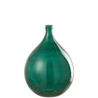 J-Line vaas Lissabon - glas - groen - 56 cm hoog - thumbnail