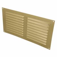 AMIG Ventilatierooster/muurrooster - 150 x 300mm - aluminium - goud - schoepenrooster   -