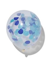 HEMA Confetti Ballonnen - 6 Stuks (blauw) - thumbnail