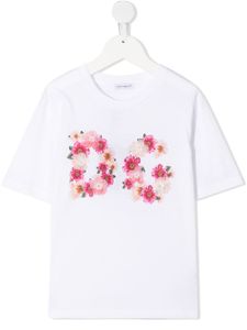 Dolce & Gabbana Kids t-shirt à fleurs - Blanc