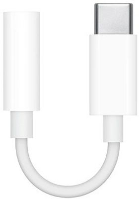 Apple USB-C naar 3,5 mm Jack Adapter Telefonie accessoire Wit
