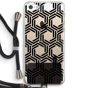 Geometrisch patroon: iPhone 5 / 5S / SE Transparant Hoesje met koord