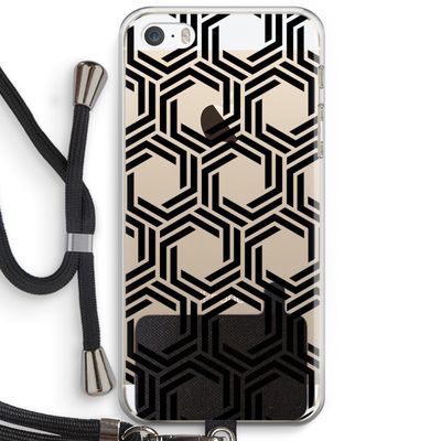 Geometrisch patroon: iPhone 5 / 5S / SE Transparant Hoesje met koord