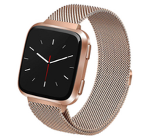 Fitbit Versa 1 / 2 & Lite milanese bandje - Maat: Small - Champagne Goud