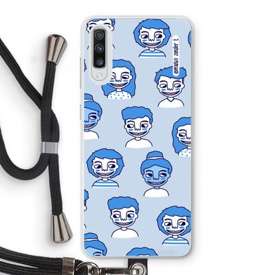 Gezichtjes: Samsung Galaxy A70 Transparant Hoesje met koord