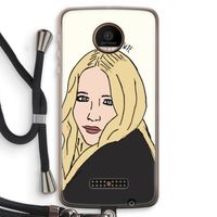 Mary Kate: Motorola Moto Z Force Transparant Hoesje met koord