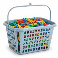 Plasticforte Knijpermandje - ijsblauw - kunststof - wasknijpertasje/knijperzak