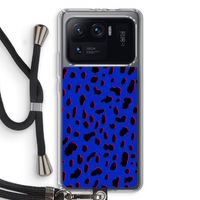 Blue Leopard: Xiaomi Mi 11 Ultra Transparant Hoesje met koord