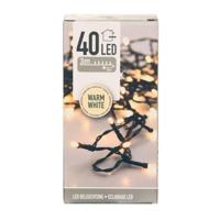 Kerstverlichting lichtsnoer - 40 led lampjes - warm wit - 300 cm - kerstlampjes